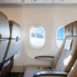 winter holiday flight cabin